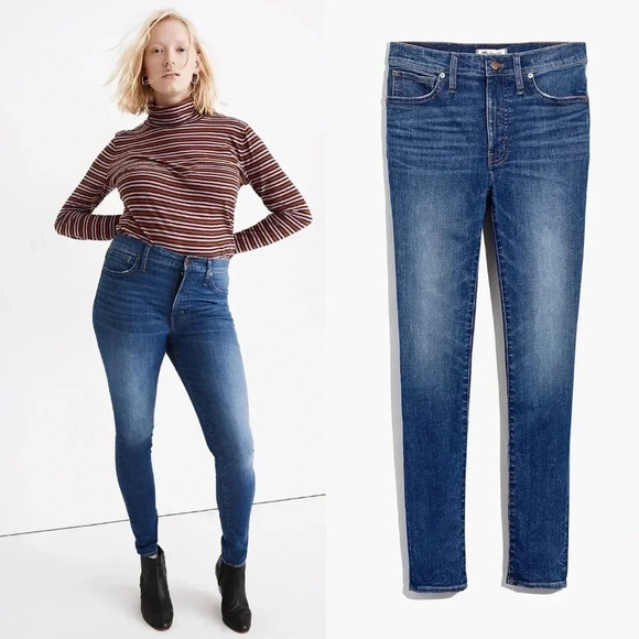 Madewell | High Rise Skinny Jeans Stretch Magic Pockets Denim - Picture 1 of 11